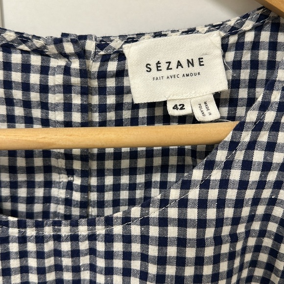 Sezane Alix gingham blouse - Picture 3 of 7
